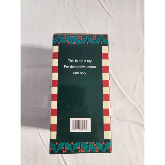 NOS Vintage Woodlook Ornament Santa 5.5 x2.5 - Picture 3 of 3